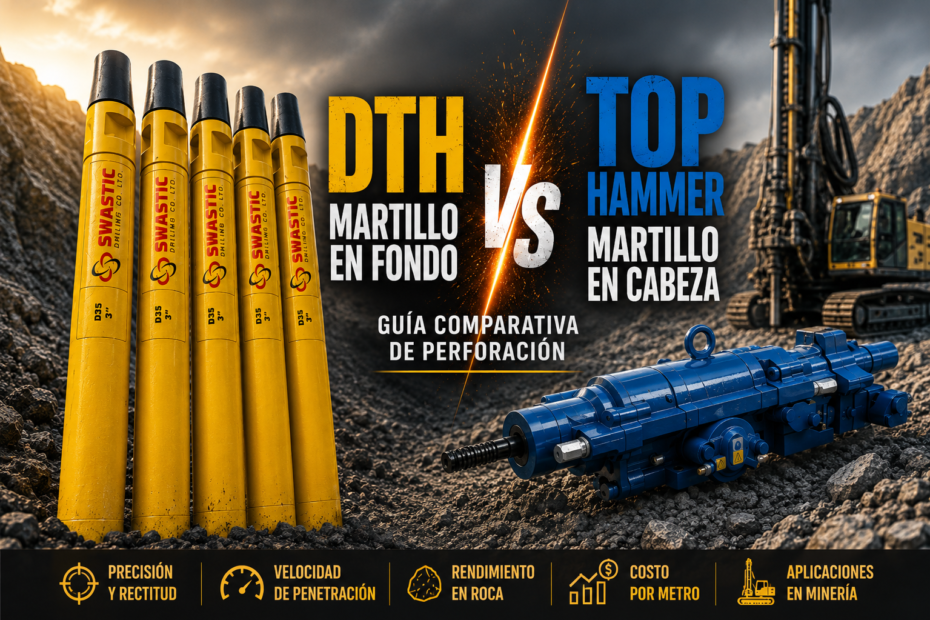 Comparativa de perforación DTH vs Top Hammer para minería y perforación de roca