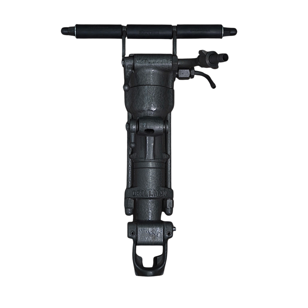Pneumatic rock drill for mining applications